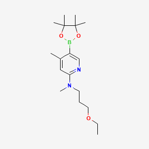 n-(3-Ethoxypropyl)-n,4-dimethyl-5-(4,4,5,5-tetramethyl-1,3,2-dioxaborolan-2-yl)pyridin-2-amine