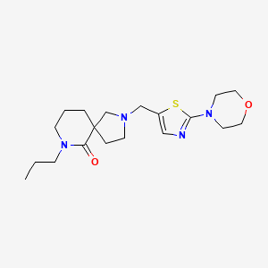 molecular formula C19H30N4O2S B5670925 2-[(2-morpholin-4-yl-1,3-thiazol-5-yl)methyl]-7-propyl-2,7-diazaspiro[4.5]decan-6-one 