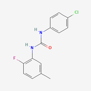 molecular formula C14H12ClFN2O B5670938 N-(4-chlorophenyl)-N'-(2-fluoro-5-methylphenyl)urea 