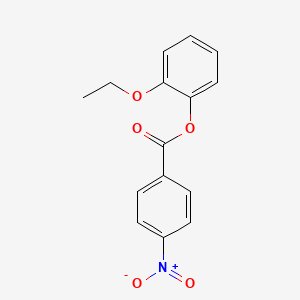 molecular formula C15H13NO5 B5670944 2-ethoxyphenyl 4-nitrobenzoate 