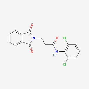molecular formula C17H12Cl2N2O3 B5670953 N-(2,6-dichlorophenyl)-3-(1,3-dioxo-1,3-dihydro-2H-isoindol-2-yl)propanamide 