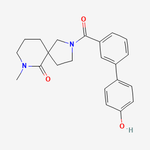 molecular formula C22H24N2O3 B5670969 2-[(4'-hydroxybiphenyl-3-yl)carbonyl]-7-methyl-2,7-diazaspiro[4.5]decan-6-one 