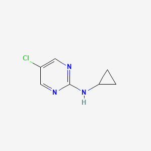 molecular formula C7H8ClN3 B567098 5-Chloro-N-cyclopropylpyrimidin-2-amine CAS No. 1289385-19-8