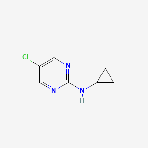 molecular formula C7H8ClN3 B567098 5-氯-N-环丙基嘧啶-2-胺 CAS No. 1289385-19-8