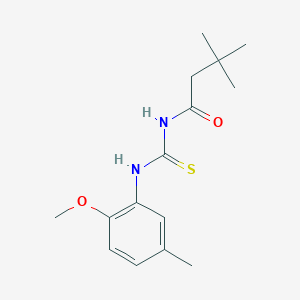 N-{[(2-methoxy-5-methylphenyl)amino]carbonothioyl}-3,3-dimethylbutanamide