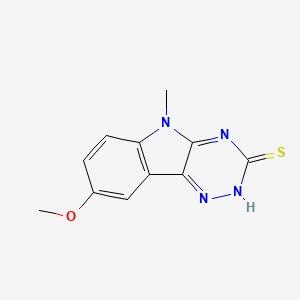 molecular formula C11H10N4OS B5671025 8-methoxy-5-methyl-2,5-dihydro-3H-[1,2,4]triazino[5,6-b]indole-3-thione 