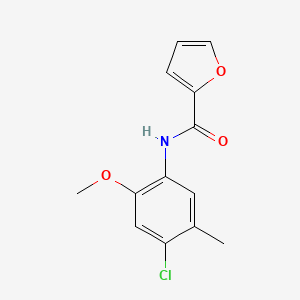 molecular formula C13H12ClNO3 B5671063 N-(4-chloro-2-methoxy-5-methylphenyl)-2-furamide 