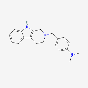molecular formula C20H23N3 B5671095 N,N-dimethyl-4-(1,3,4,9-tetrahydro-2H-beta-carbolin-2-ylmethyl)aniline 