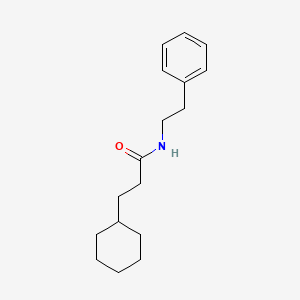 molecular formula C17H25NO B5671102 3-cyclohexyl-N-(2-phenylethyl)propanamide 