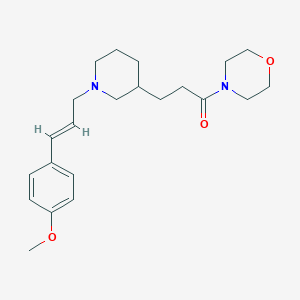 molecular formula C22H32N2O3 B5671120 4-(3-{1-[(2E)-3-(4-methoxyphenyl)prop-2-en-1-yl]piperidin-3-yl}propanoyl)morpholine 