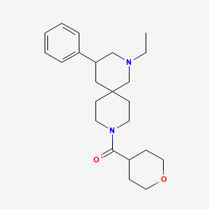 molecular formula C23H34N2O2 B5671134 2-ethyl-4-phenyl-9-(tetrahydro-2H-pyran-4-ylcarbonyl)-2,9-diazaspiro[5.5]undecane 