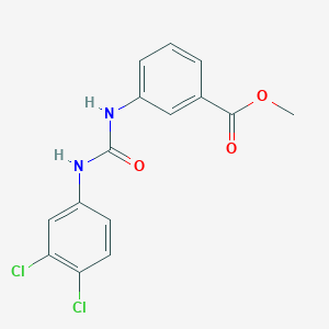 molecular formula C15H12Cl2N2O3 B5671153 methyl 3-({[(3,4-dichlorophenyl)amino]carbonyl}amino)benzoate 