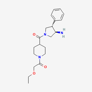 molecular formula C20H29N3O3 B5671197 (3R*,4S*)-1-{[1-(ethoxyacetyl)piperidin-4-yl]carbonyl}-4-phenylpyrrolidin-3-amine 