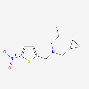 molecular formula C12H18N2O2S B5671241 (cyclopropylmethyl)[(5-nitro-2-thienyl)methyl]propylamine 