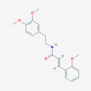 molecular formula C20H23NO4 B5671259 N-[2-(3,4-dimethoxyphenyl)ethyl]-3-(2-methoxyphenyl)acrylamide 