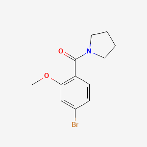 molecular formula C12H14BrNO2 B567127 (4-溴-2-甲氧基苯基)(吡咯烷-1-基)甲酮 CAS No. 1257664-97-3