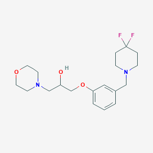 molecular formula C19H28F2N2O3 B5671273 1-{3-[(4,4-difluoropiperidin-1-yl)methyl]phenoxy}-3-morpholin-4-ylpropan-2-ol 