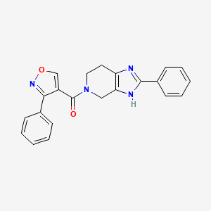 molecular formula C22H18N4O2 B5671281 2-phenyl-5-[(3-phenylisoxazol-4-yl)carbonyl]-4,5,6,7-tetrahydro-1H-imidazo[4,5-c]pyridine 