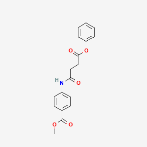 molecular formula C19H19NO5 B5671295 methyl 4-{[4-(4-methylphenoxy)-4-oxobutanoyl]amino}benzoate 
