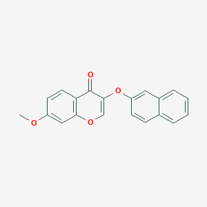 molecular formula C20H14O4 B5671350 7-methoxy-3-(2-naphthyloxy)-4H-chromen-4-one 