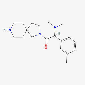 molecular formula C19H29N3O B5671354 [2-(2,8-diazaspiro[4.5]dec-2-yl)-1-(3-methylphenyl)-2-oxoethyl]dimethylamine dihydrochloride 