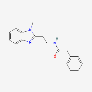 molecular formula C18H19N3O B5671362 N-[2-(1-methyl-1H-benzimidazol-2-yl)ethyl]-2-phenylacetamide 