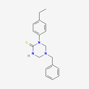molecular formula C18H21N3S B5671370 5-benzyl-1-(4-ethylphenyl)-1,3,5-triazinane-2-thione 