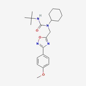 molecular formula C21H30N4O3 B5671373 N'-(tert-butyl)-N-cyclohexyl-N-{[3-(4-methoxyphenyl)-1,2,4-oxadiazol-5-yl]methyl}urea 