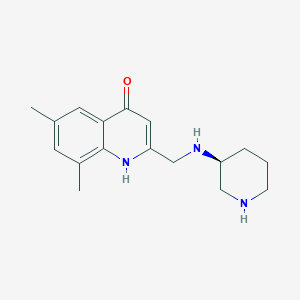 molecular formula C17H23N3O B5671409 6,8-dimethyl-2-{[(3S)-3-piperidinylamino]methyl}-4-quinolinol dihydrochloride 