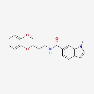 molecular formula C20H20N2O3 B5671422 N-[2-(2,3-dihydro-1,4-benzodioxin-2-yl)ethyl]-1-methyl-1H-indole-6-carboxamide 