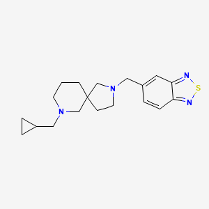 molecular formula C19H26N4S B5671434 2-(2,1,3-benzothiadiazol-5-ylmethyl)-7-(cyclopropylmethyl)-2,7-diazaspiro[4.5]decane 