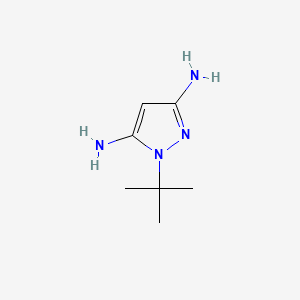 molecular formula C7H14N4 B567147 1-tert-butyl-1H-pyrazole-3,5-diamine CAS No. 1248686-50-1