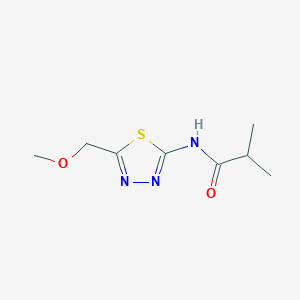molecular formula C8H13N3O2S B5671474 N-[5-(methoxymethyl)-1,3,4-thiadiazol-2-yl]-2-methylpropanamide 