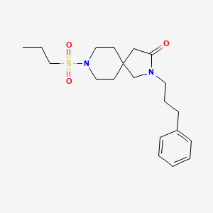 molecular formula C20H30N2O3S B5671482 2-(3-phenylpropyl)-8-(propylsulfonyl)-2,8-diazaspiro[4.5]decan-3-one 