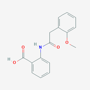 molecular formula C16H15NO4 B5671502 2-{[(2-methoxyphenyl)acetyl]amino}benzoic acid 