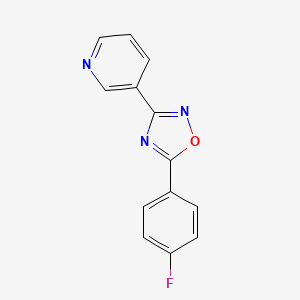 molecular formula C13H8FN3O B5671523 3-[5-(4-fluorophenyl)-1,2,4-oxadiazol-3-yl]pyridine 