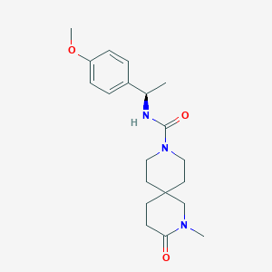 molecular formula C20H29N3O3 B5671541 N-[(1R)-1-(4-methoxyphenyl)ethyl]-2-methyl-3-oxo-2,9-diazaspiro[5.5]undecane-9-carboxamide 