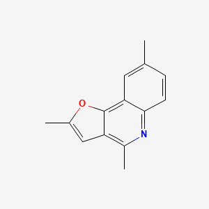 molecular formula C14H13NO B5671548 2,4,8-三甲基呋并[3,2-c]喹啉 