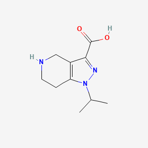 molecular formula C10H15N3O2 B567158 1-Isopropyl-4,5,6,7-tetrahydro-1H-pyrazolo[4,3-c]pyridine-3-carboxylic acid CAS No. 1256643-50-1