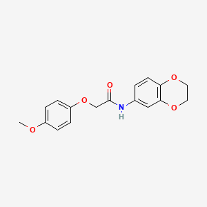 molecular formula C17H17NO5 B5671582 N-(2,3-dihydro-1,4-benzodioxin-6-yl)-2-(4-methoxyphenoxy)acetamide 