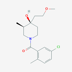 molecular formula C17H24ClNO3 B5671590 (3R*,4R*)-1-(5-chloro-2-methylbenzoyl)-4-(2-methoxyethyl)-3-methyl-4-piperidinol 