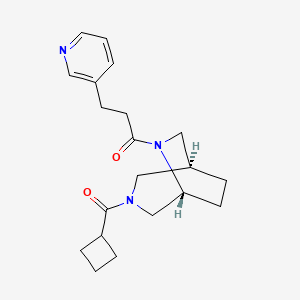 molecular formula C20H27N3O2 B5671602 (1S*,5R*)-3-(cyclobutylcarbonyl)-6-[3-(3-pyridinyl)propanoyl]-3,6-diazabicyclo[3.2.2]nonane 