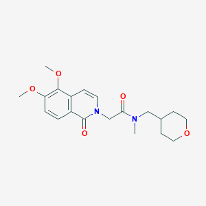 molecular formula C20H26N2O5 B5671610 2-(5,6-dimethoxy-1-oxoisoquinolin-2(1H)-yl)-N-methyl-N-(tetrahydro-2H-pyran-4-ylmethyl)acetamide 