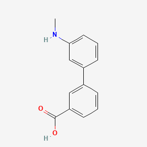 molecular formula C14H13NO2 B567163 3'-(Methylamino)biphenyl-3-carboxylic acid CAS No. 1215206-63-5
