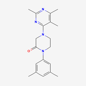molecular formula C19H24N4O B5671661 1-(3,5-dimethylphenyl)-4-(2,5,6-trimethylpyrimidin-4-yl)piperazin-2-one 