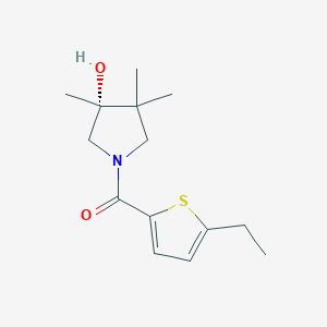 molecular formula C14H21NO2S B5671675 (3R)-1-[(5-ethyl-2-thienyl)carbonyl]-3,4,4-trimethyl-3-pyrrolidinol 