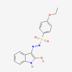 molecular formula C16H15N3O4S B5671686 4-ethoxy-N'-(2-oxo-1,2-dihydro-3H-indol-3-ylidene)benzenesulfonohydrazide 