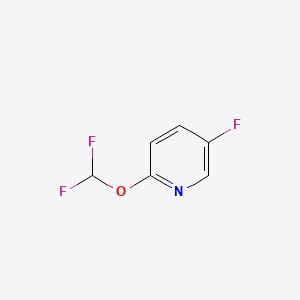 molecular formula C6H4F3NO B567171 2-(Difluorométhoxy)-5-fluoropyridine CAS No. 1214360-67-4