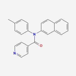 molecular formula C23H18N2O B5671727 N-(4-methylphenyl)-N-2-naphthylisonicotinamide 