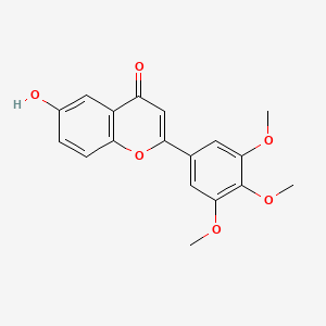 molecular formula C18H16O6 B5671733 6-hydroxy-2-(3,4,5-trimethoxyphenyl)-4H-chromen-4-one 